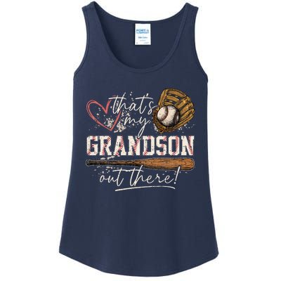 ThatS My Grandson Out There Baseball Grandma Ladies Essential Tank