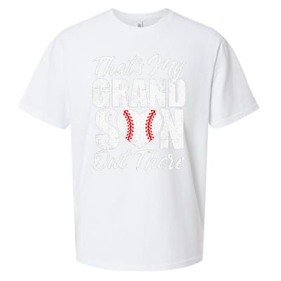 That's My Grandson Out There Baseball Grandma Sueded Cloud Jersey T-Shirt