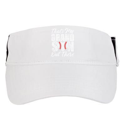 That's My Grandson Out There Baseball Grandma Adult Drive Performance Visor