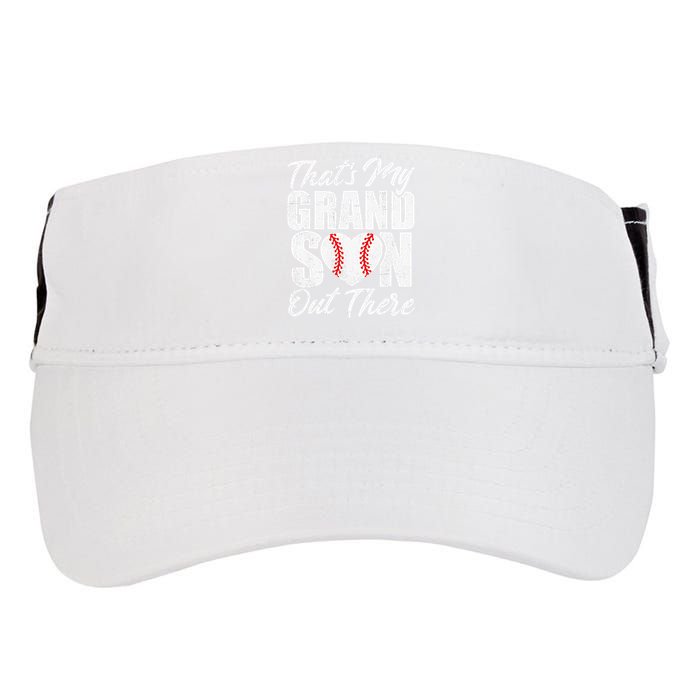 That's My Grandson Out There Baseball Grandma Adult Drive Performance Visor