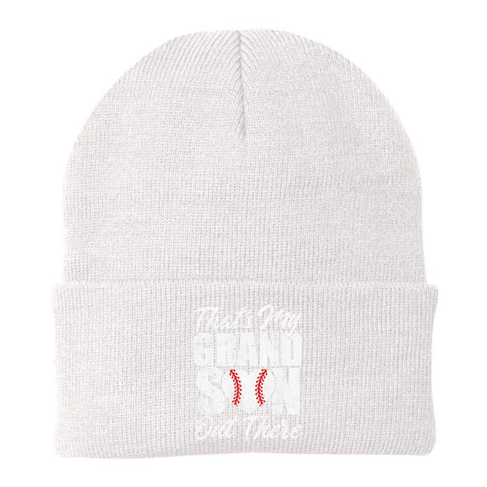 That's My Grandson Out There Baseball Grandma Knit Cap Winter Beanie