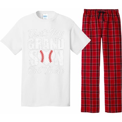 That's My Grandson Out There Baseball Grandma Pajama Set