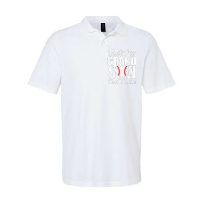 That's My Grandson Out There Baseball Grandma Softstyle Adult Sport Polo