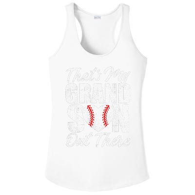 That's My Grandson Out There Baseball Grandma Ladies PosiCharge Competitor Racerback Tank