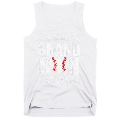 That's My Grandson Out There Baseball Grandma Tank Top