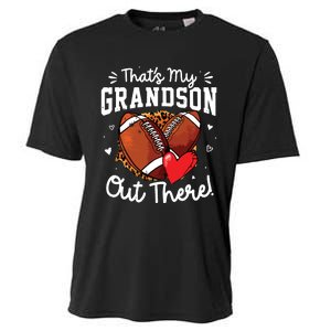 ThatS My Grandson Out There Funny Football Grandma Cooling Performance Crew T-Shirt