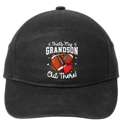 ThatS My Grandson Out There Funny Football Grandma 7-Panel Snapback Hat