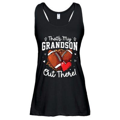 ThatS My Grandson Out There Funny Football Grandma Ladies Essential Flowy Tank