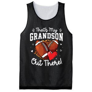 ThatS My Grandson Out There Funny Football Grandma Mesh Reversible Basketball Jersey Tank