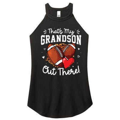 ThatS My Grandson Out There Funny Football Grandma Women’s Perfect Tri Rocker Tank