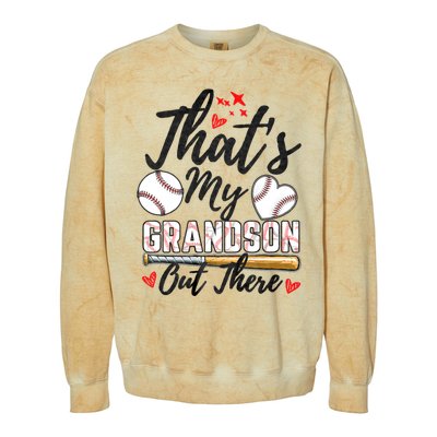 ThatS My Grandson Out There Baseball Grandma MotherS Day Colorblast Crewneck Sweatshirt