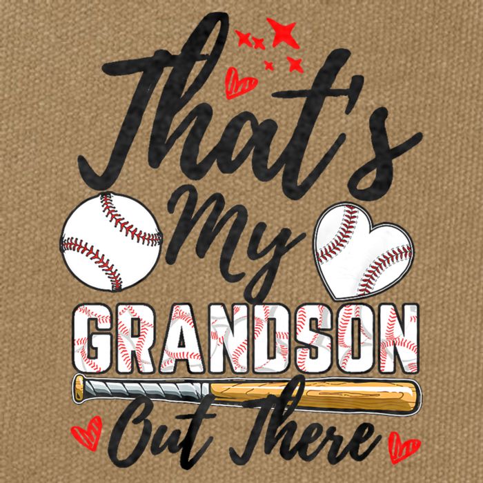 ThatS My Grandson Out There Baseball Grandma MotherS Day Cotton Canvas Backpack