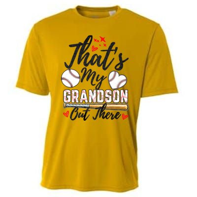 ThatS My Grandson Out There Baseball Grandma MotherS Day Cooling Performance Crew T-Shirt