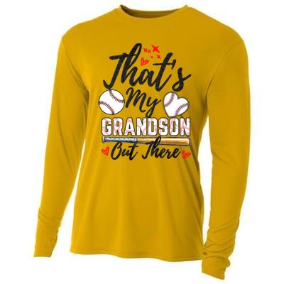 ThatS My Grandson Out There Baseball Grandma MotherS Day Cooling Performance Long Sleeve Crew