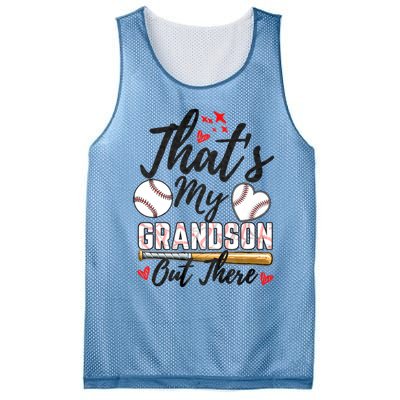 ThatS My Grandson Out There Baseball Grandma MotherS Day Mesh Reversible Basketball Jersey Tank