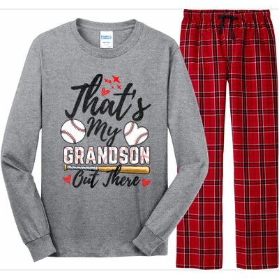 ThatS My Grandson Out There Baseball Grandma MotherS Day Long Sleeve Pajama Set