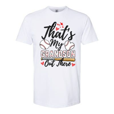 ThatS My Grandson Out There Baseball Grandma MotherS Day Softstyle CVC T-Shirt