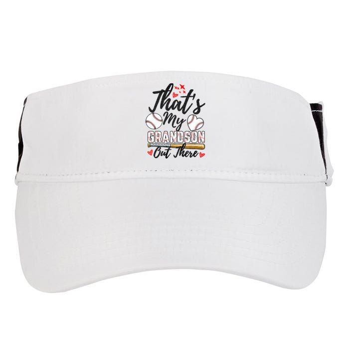 ThatS My Grandson Out There Baseball Grandma MotherS Day Adult Drive Performance Visor