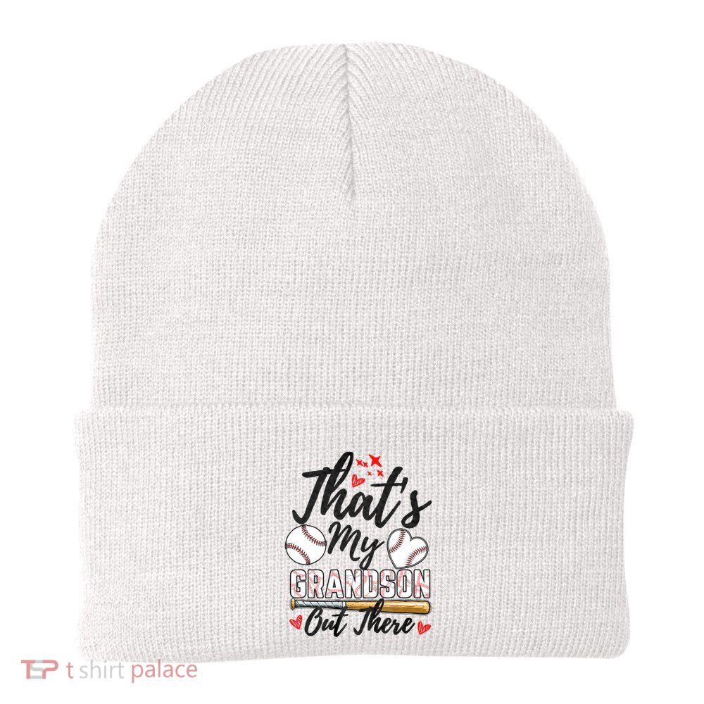 ThatS My Grandson Out There Baseball Grandma MotherS Day Beanie