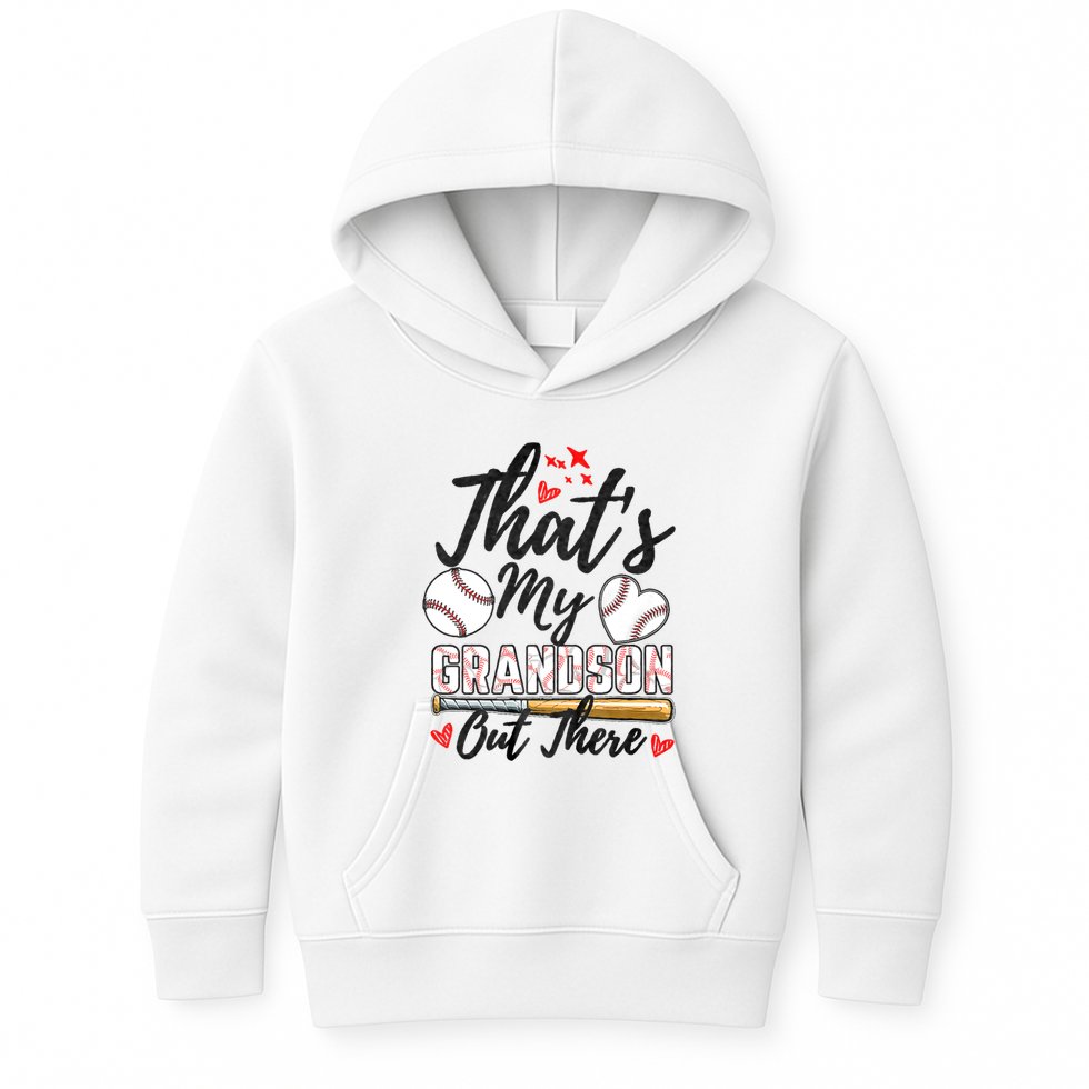 ThatS My Grandson Out There Baseball Grandma MotherS Day Kids Hoodie