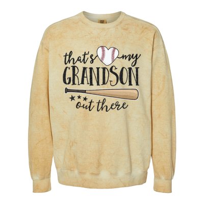 ThatS My Grandson Out There Baseball Grandma MotherS Day Colorblast Crewneck Sweatshirt