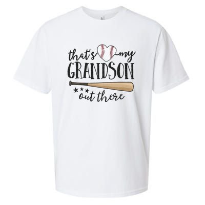 ThatS My Grandson Out There Baseball Grandma MotherS Day Sueded Cloud Jersey T-Shirt