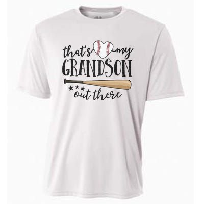 ThatS My Grandson Out There Baseball Grandma MotherS Day Cooling Performance Crew T-Shirt