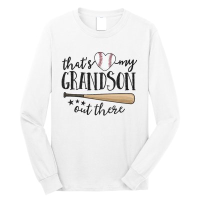 ThatS My Grandson Out There Baseball Grandma MotherS Day Long Sleeve Shirt