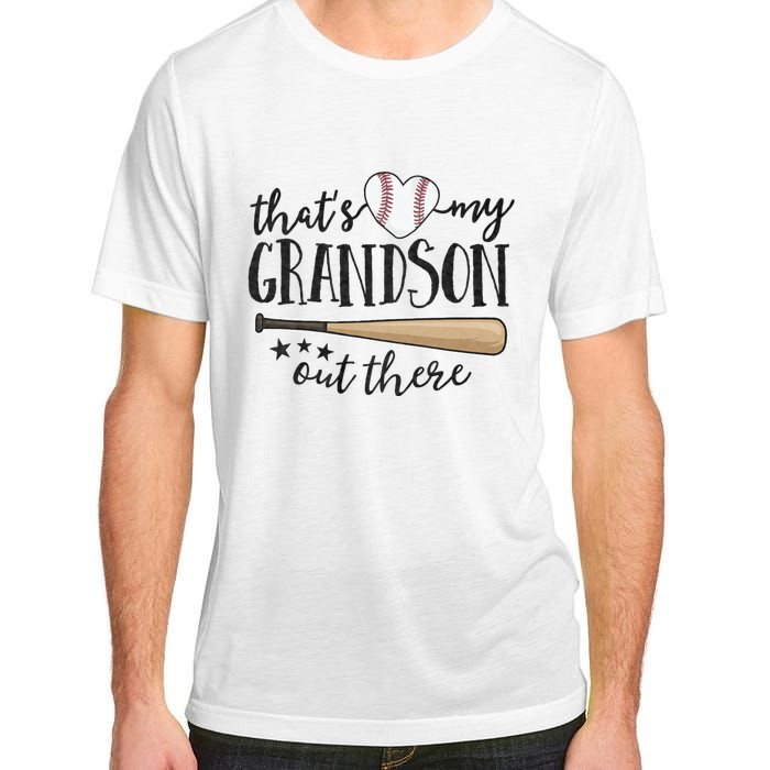 ThatS My Grandson Out There Baseball Grandma MotherS Day Adult ChromaSoft Performance T-Shirt