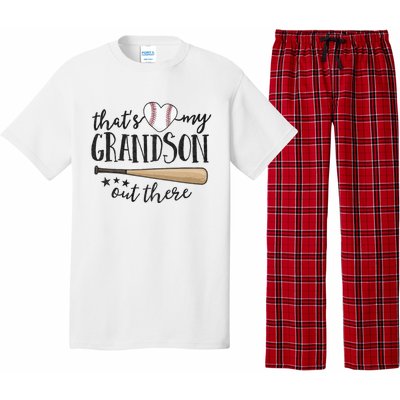 ThatS My Grandson Out There Baseball Grandma MotherS Day Pajama Set