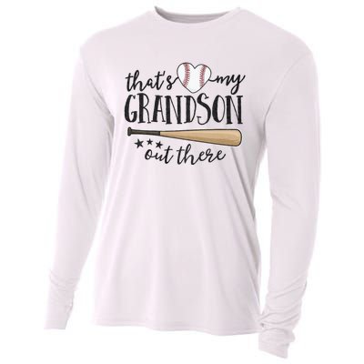 ThatS My Grandson Out There Baseball Grandma MotherS Day Cooling Performance Long Sleeve Crew