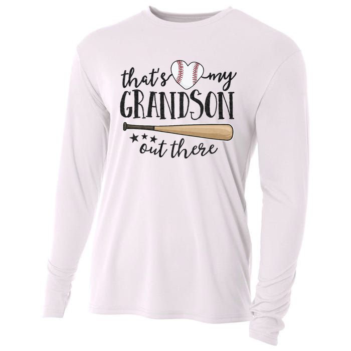 ThatS My Grandson Out There Baseball Grandma MotherS Day Cooling Performance Long Sleeve Crew