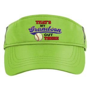 That's My Grandson Out There Baseball Grandma Mother's Day Adult Drive Performance Visor