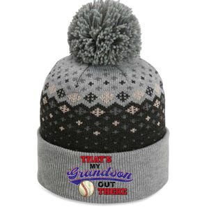 That's My Grandson Out There Baseball Grandma Mother's Day The Baniff Cuffed Pom Beanie