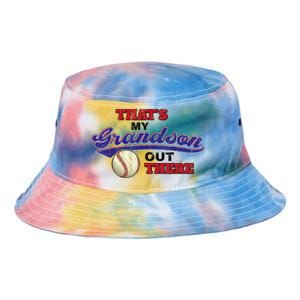 That's My Grandson Out There Baseball Grandma Mother's Day Tie Dye Newport Bucket Hat