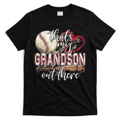 Thats My Grandson Out There Baseball Grandma Mothers Day T-Shirt