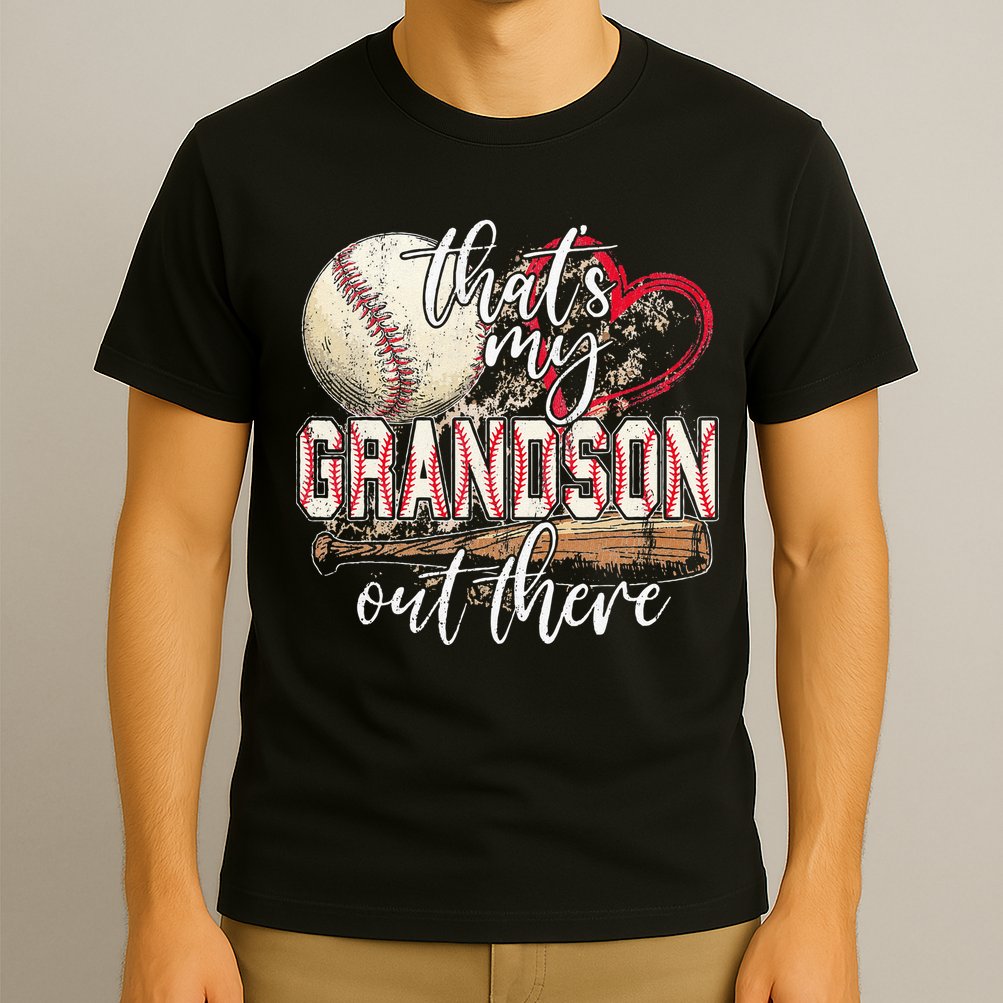 Thats My Grandson Out There Baseball Grandma Mothers Day T-Shirt
