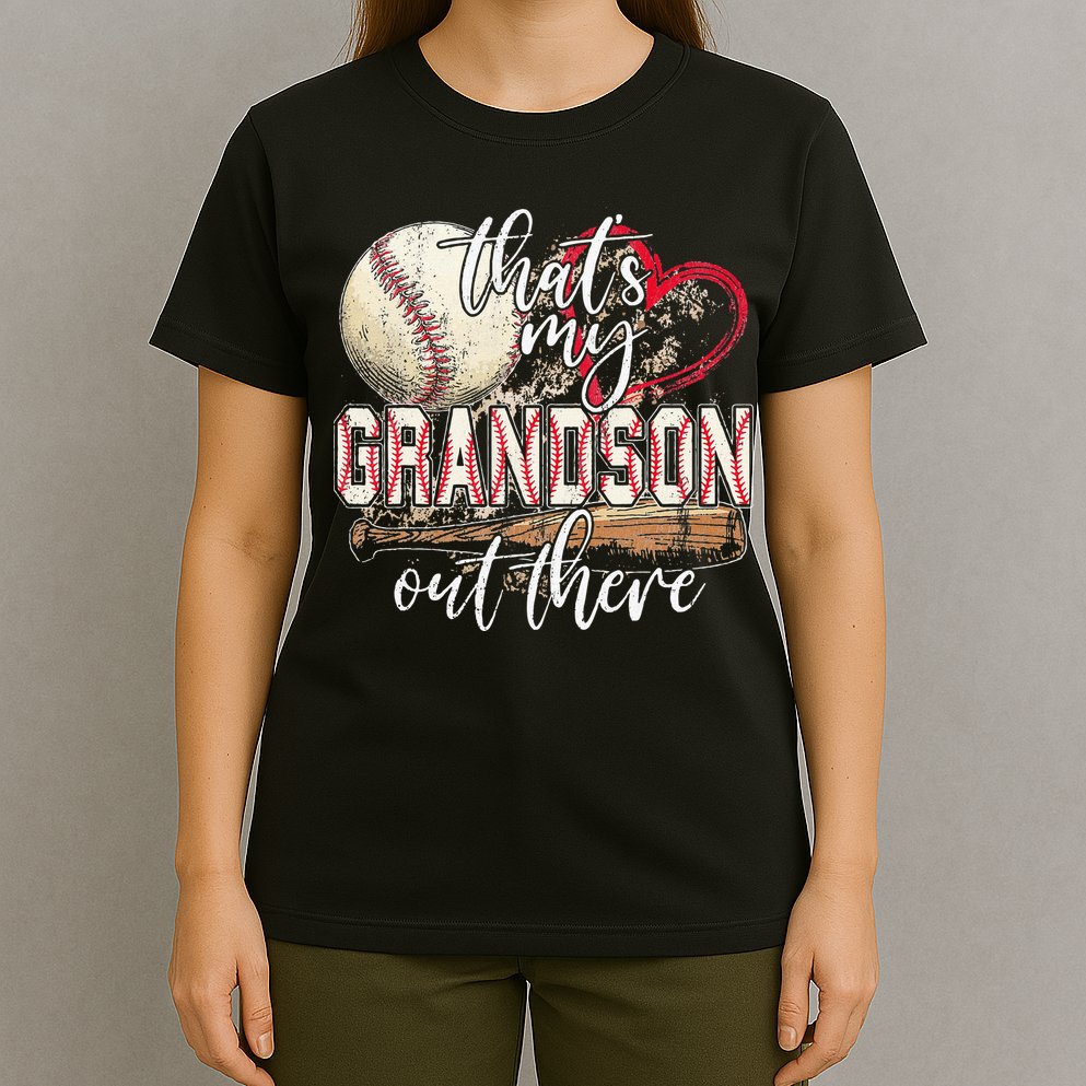 Thats My Grandson Out There Baseball Grandma Mothers Day T-Shirt