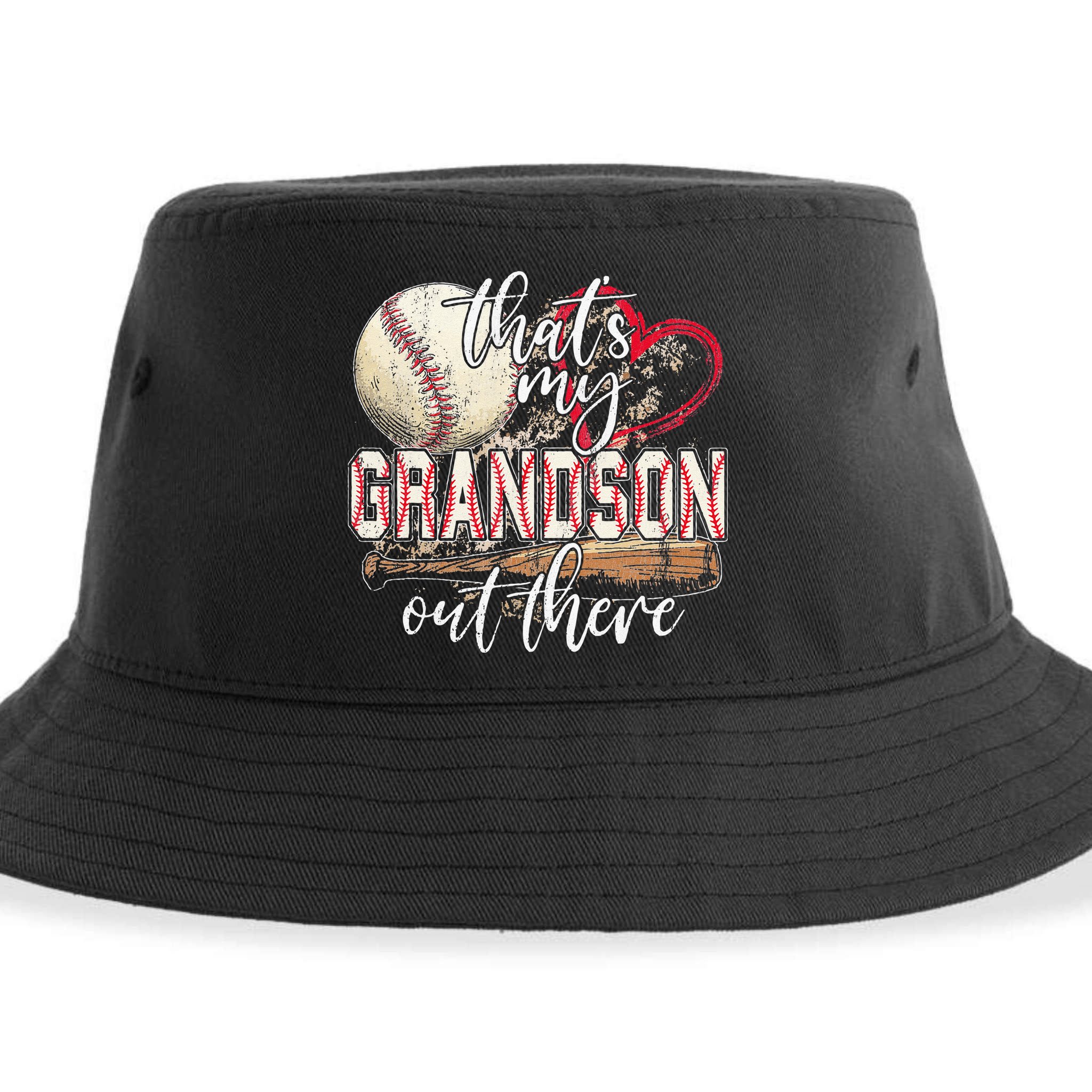 Thats My Grandson Out There Baseball Grandma Mothers Day Sustainable Bucket Hat