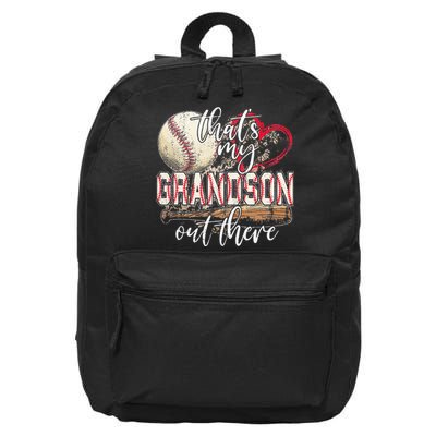 Thats My Grandson Out There Baseball Grandma Mothers Day 16 in Basic Backpack
