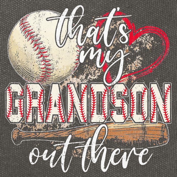 Thats My Grandson Out There Baseball Grandma Mothers Day Cotton Canvas Backpack