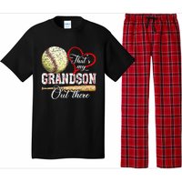 ThatS My Grandson Out There Baseball Grandma MotherS Day Pajama Set