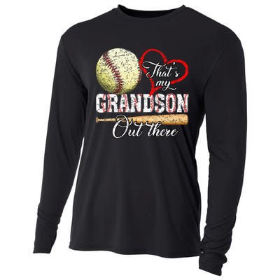 ThatS My Grandson Out There Baseball Grandma MotherS Day Cooling Performance Long Sleeve Crew