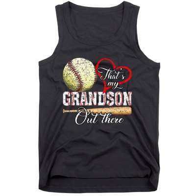 ThatS My Grandson Out There Baseball Grandma MotherS Day Tank Top