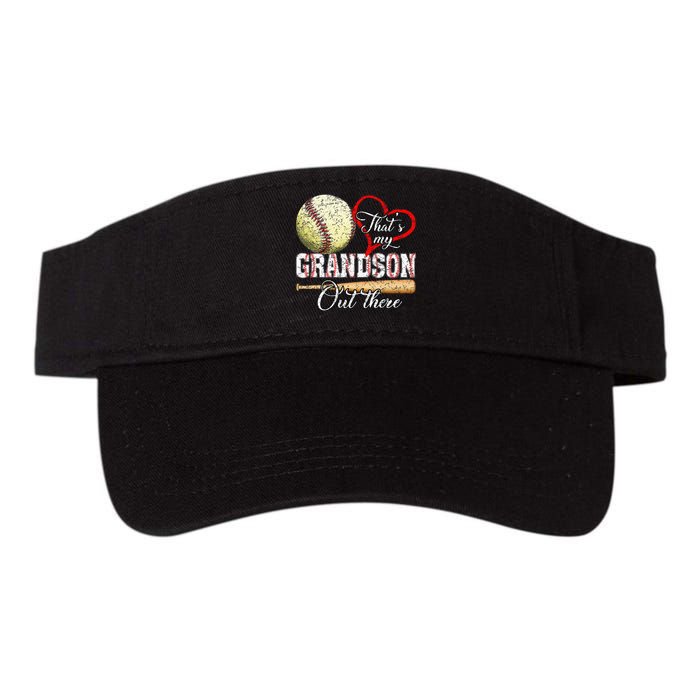 ThatS My Grandson Out There Baseball Grandma MotherS Day Valucap Bio-Washed Visor