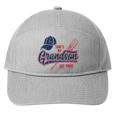 Thats My Grandson Out There Baseball Grandma Mothers Day 7-Panel Snapback Hat