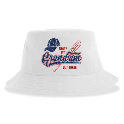 Thats My Grandson Out There Baseball Grandma Mothers Day Sustainable Bucket Hat