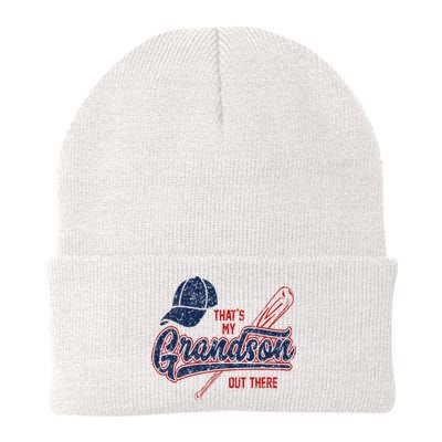 Thats My Grandson Out There Baseball Grandma Mothers Day Knit Cap Winter Beanie