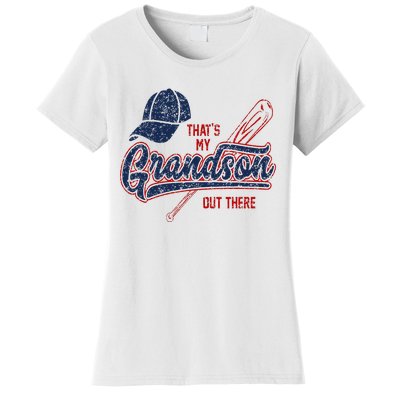 Thats My Grandson Out There Baseball Grandma Mothers Day Women's T-Shirt