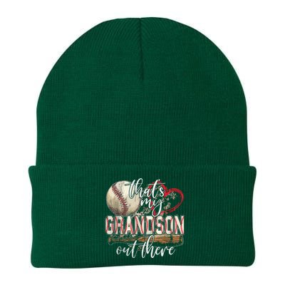 That's My Grandson Out There Baseball Grandma Mother's Day Knit Cap Winter Beanie